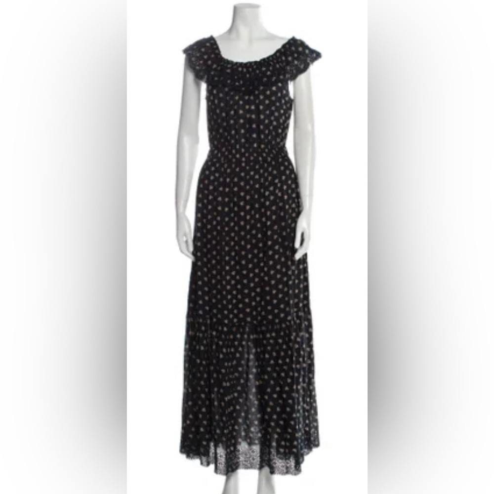 Ulla Johnson Floral Eyelet Off The Shoulder Maxi Dress Size 2
